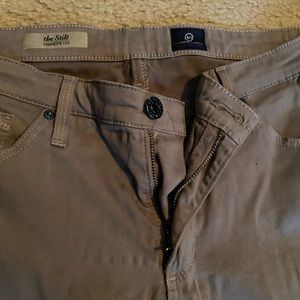 AG brushed light brown jeans.